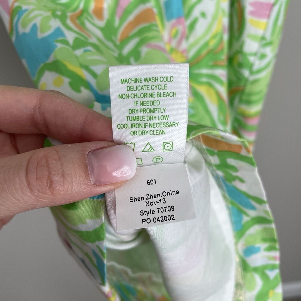 Lilly Pulitzer Size 00 Printed Fryer Shift Dress Sleeveless Elephant Ears Print - Picture 7 of 8